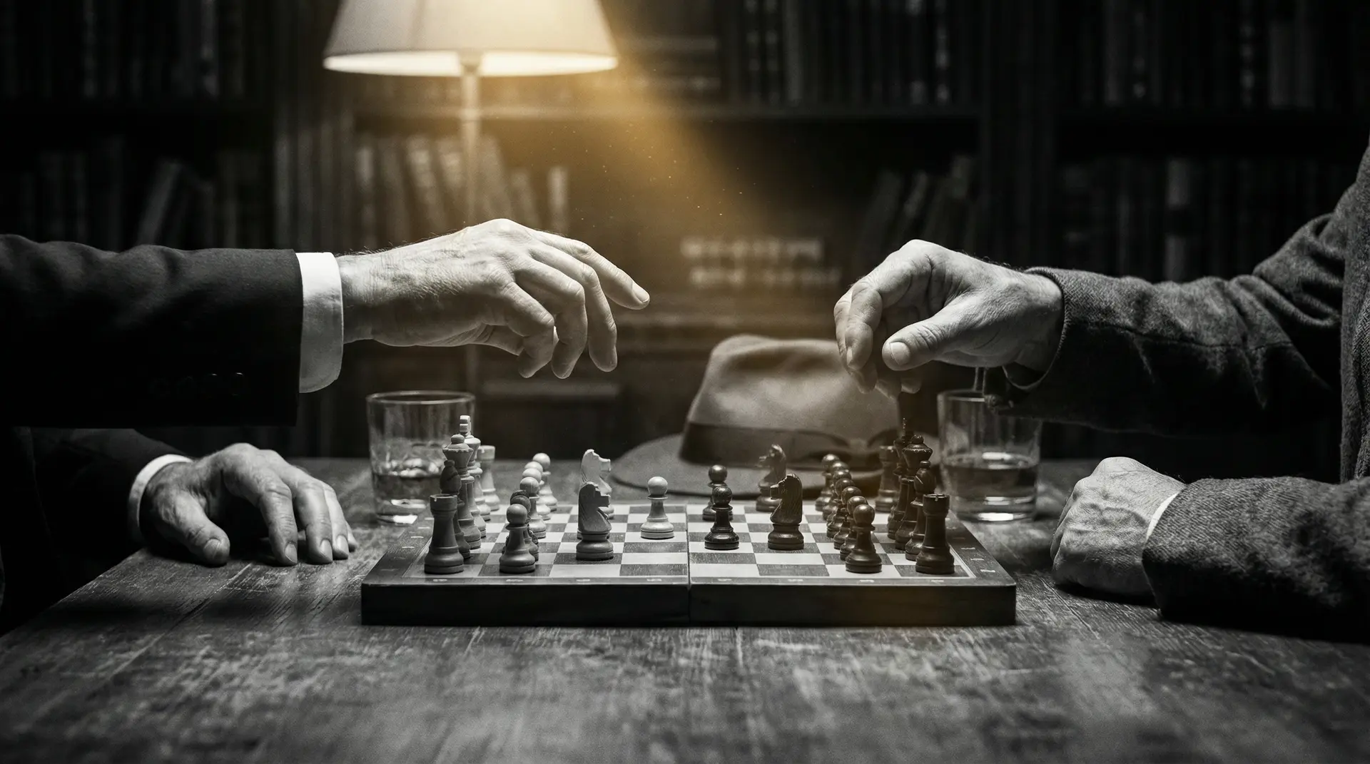 八月地下 艺术探索系列 - 非线性叙事，棋盘上的对弈象征命运的交错